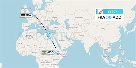 Ethiopian Airlines ET707 (ETH707) from Frankfurt to Addis。